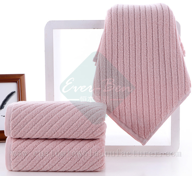China EverBen Custom Pink Twill Towels Supplier China quality bath towels Factory